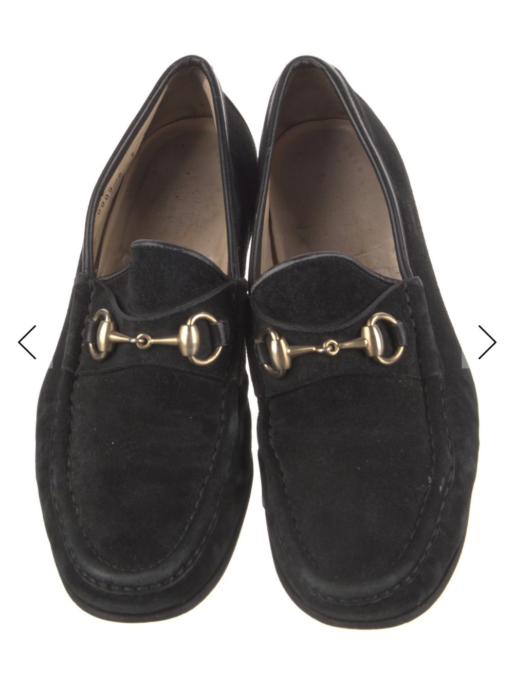 Gucci Black Suede Horsebit Loafers - Picture 3 of 5